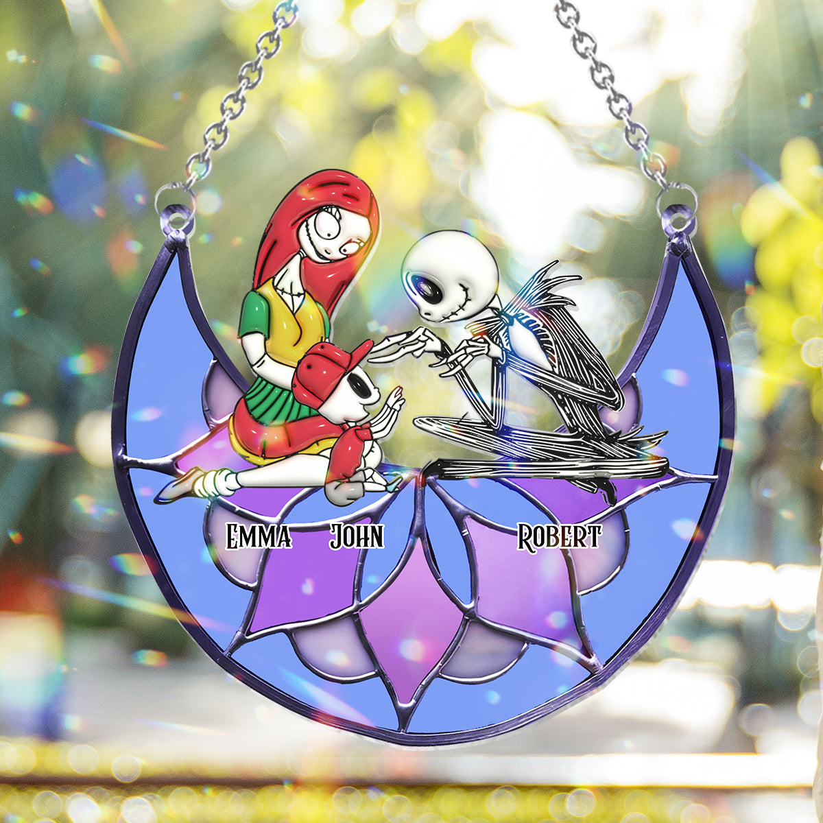 Nightmares On The Moon - Personalized Nightmare Window Hanging Suncatcher Ornament