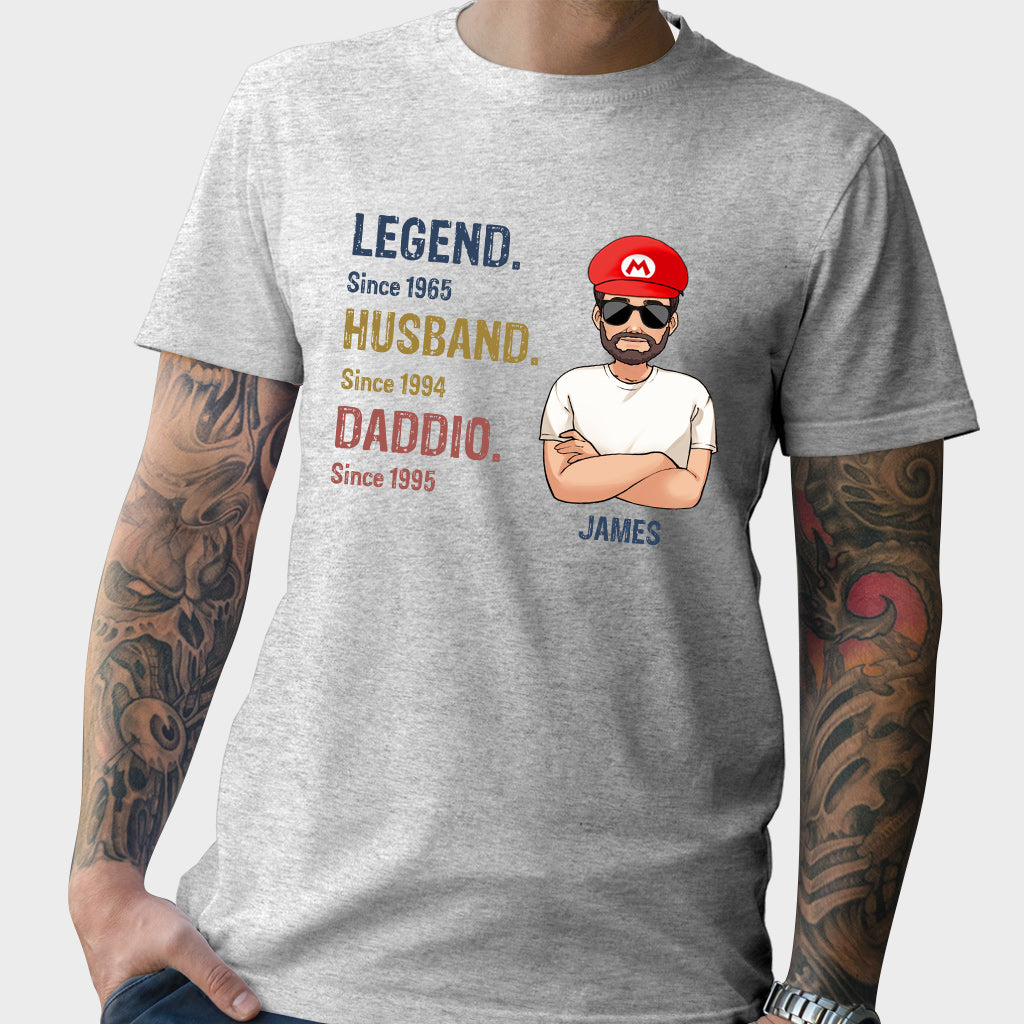 Legend Husband Daddio Poppio - Personalized Super Plumber T-shirt And Hoodie