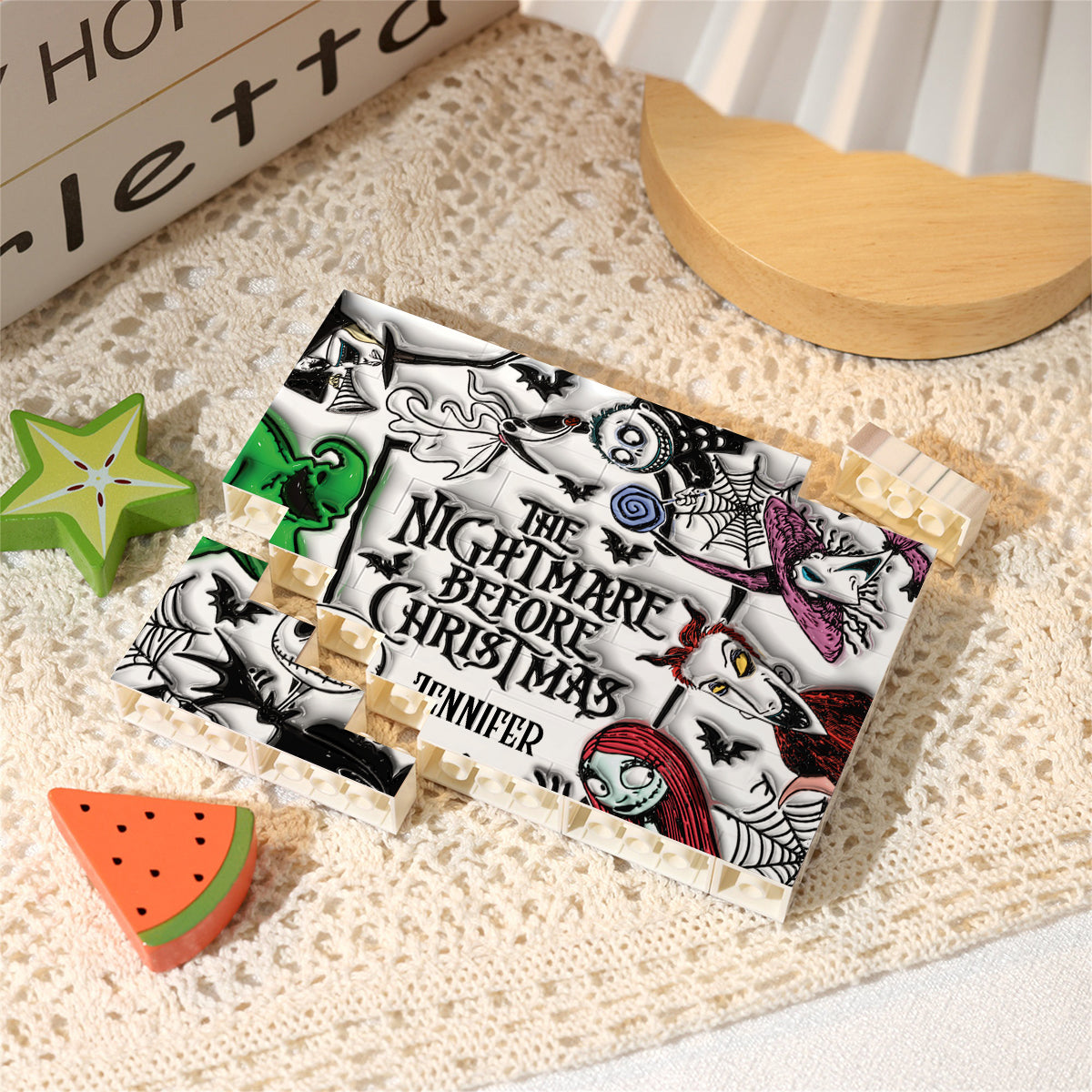 The Nightmare - Personalized Nightmare Horizontal Rectangle Building Brick Blocks Printed On Both Sides