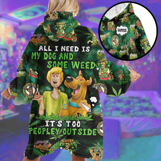 All I Need - Personalized Weed Blanket Hoodie