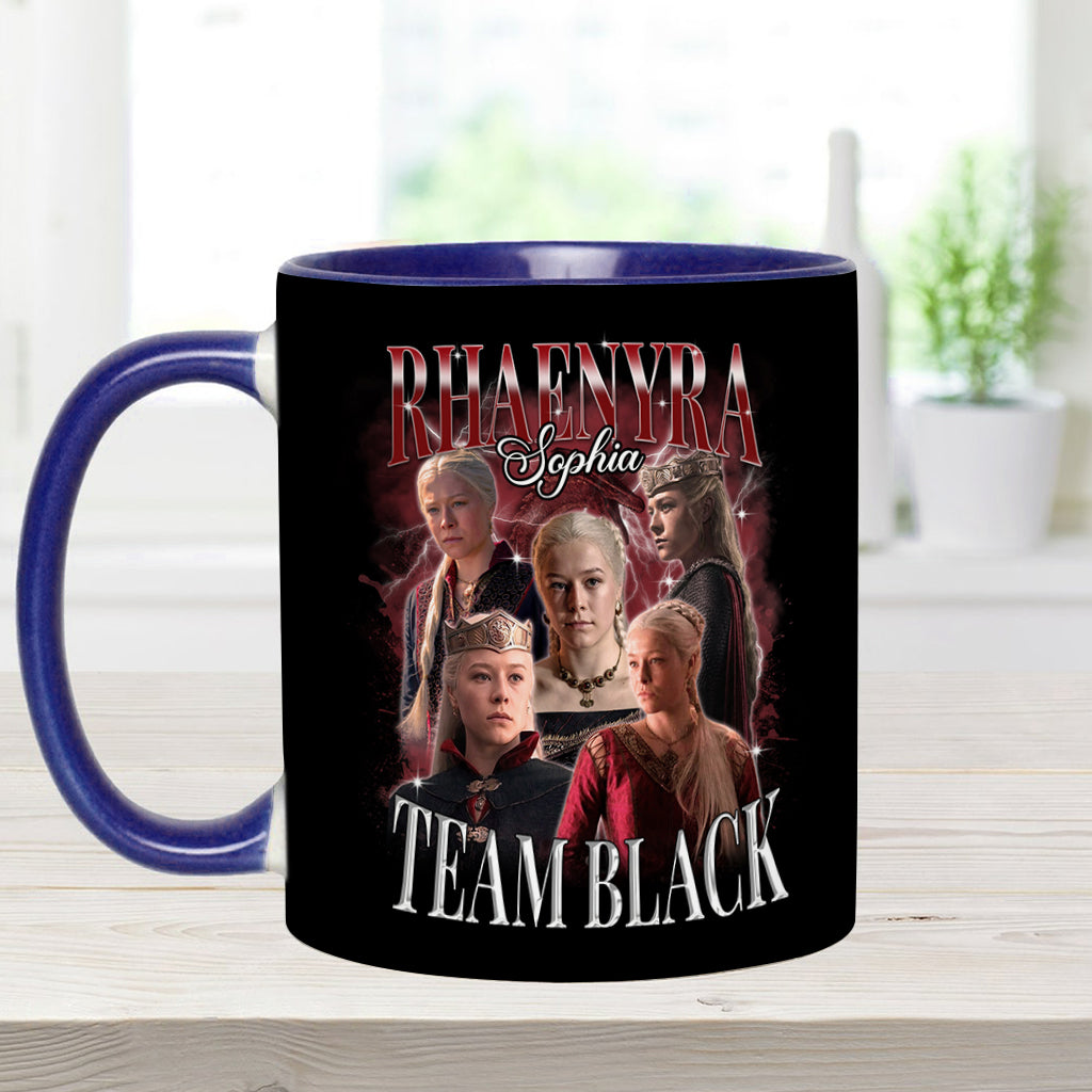 Team Black - Personalized Thrones Game Accent Mug