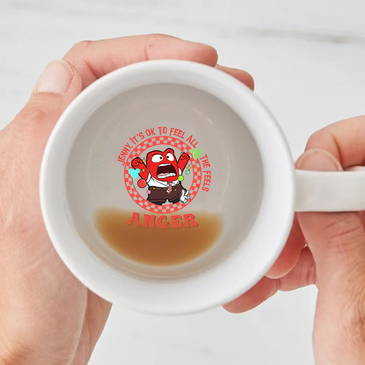 It's Ok To Feel All The Feels - Personalized Hidden Message Mug