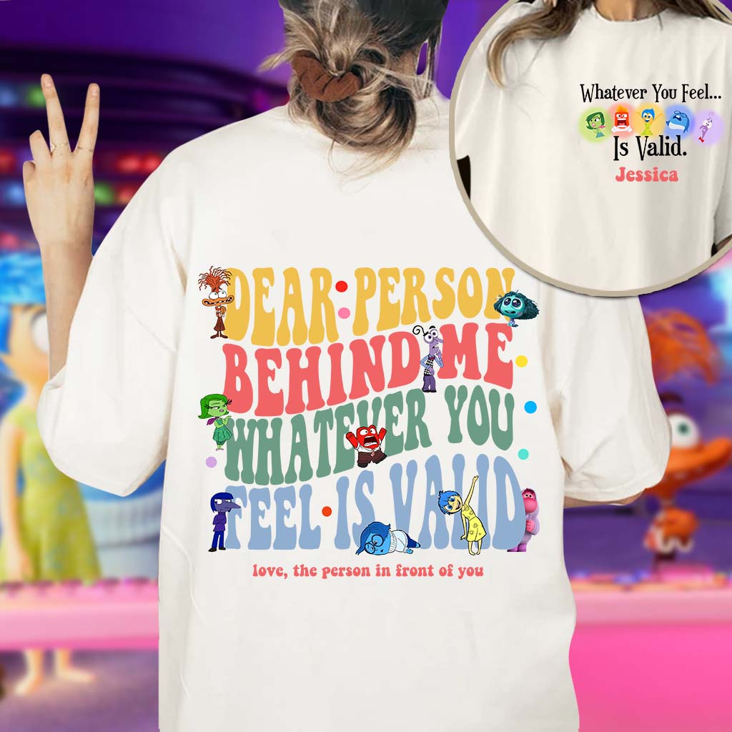 Whatever You Feel Is Valid - Personalized Inside Out T-shirt And Hoodie