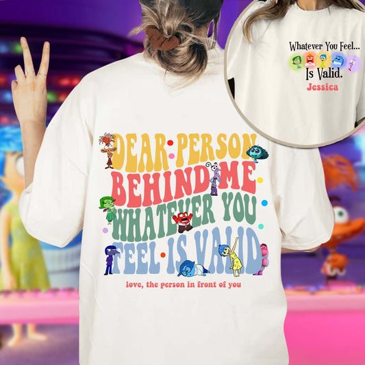 Whatever You Feel Is Valid - Personalized Inside Out T-shirt And Hoodie