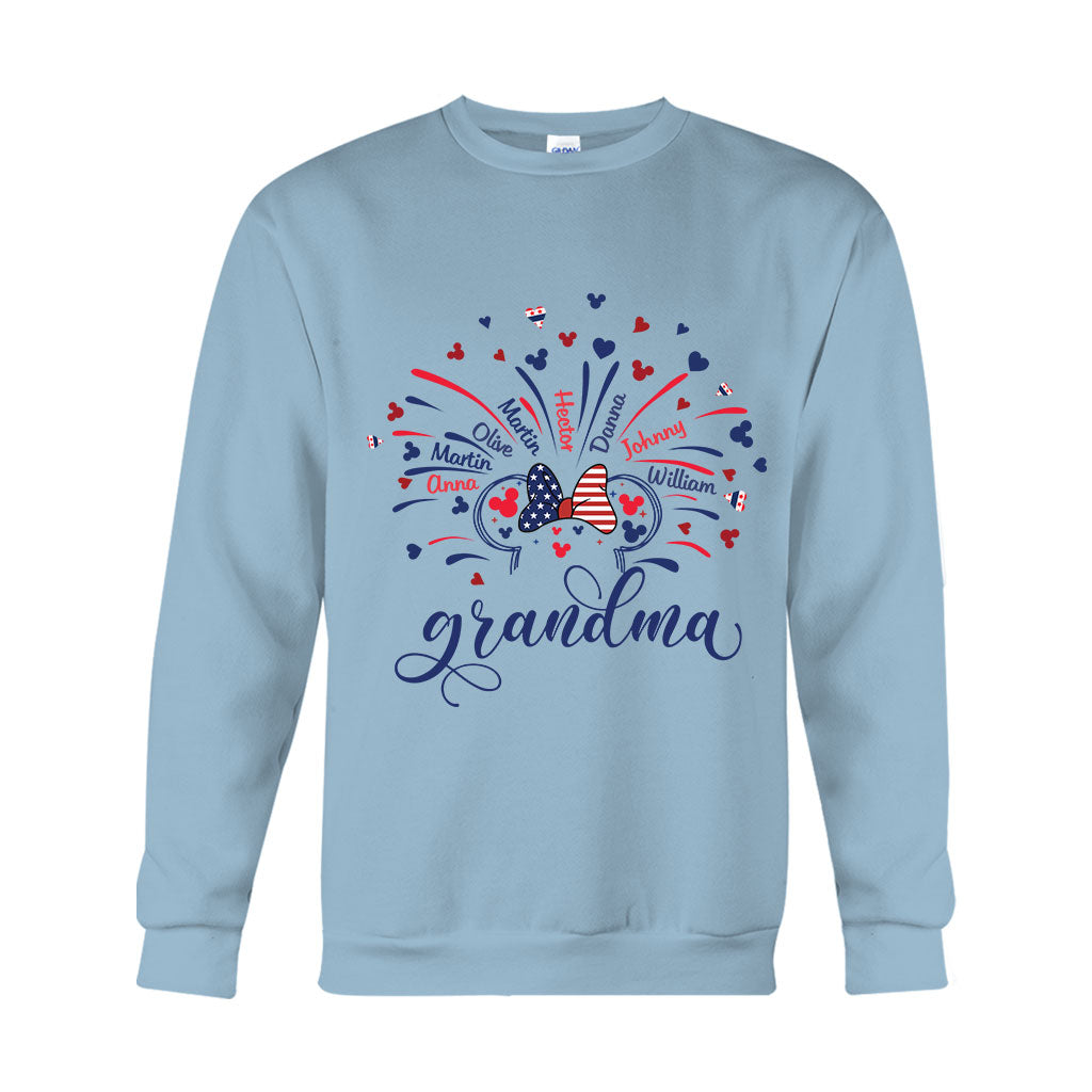 Firework America Mouse Flag - Personalized Mouse T-shirt And Hoodie