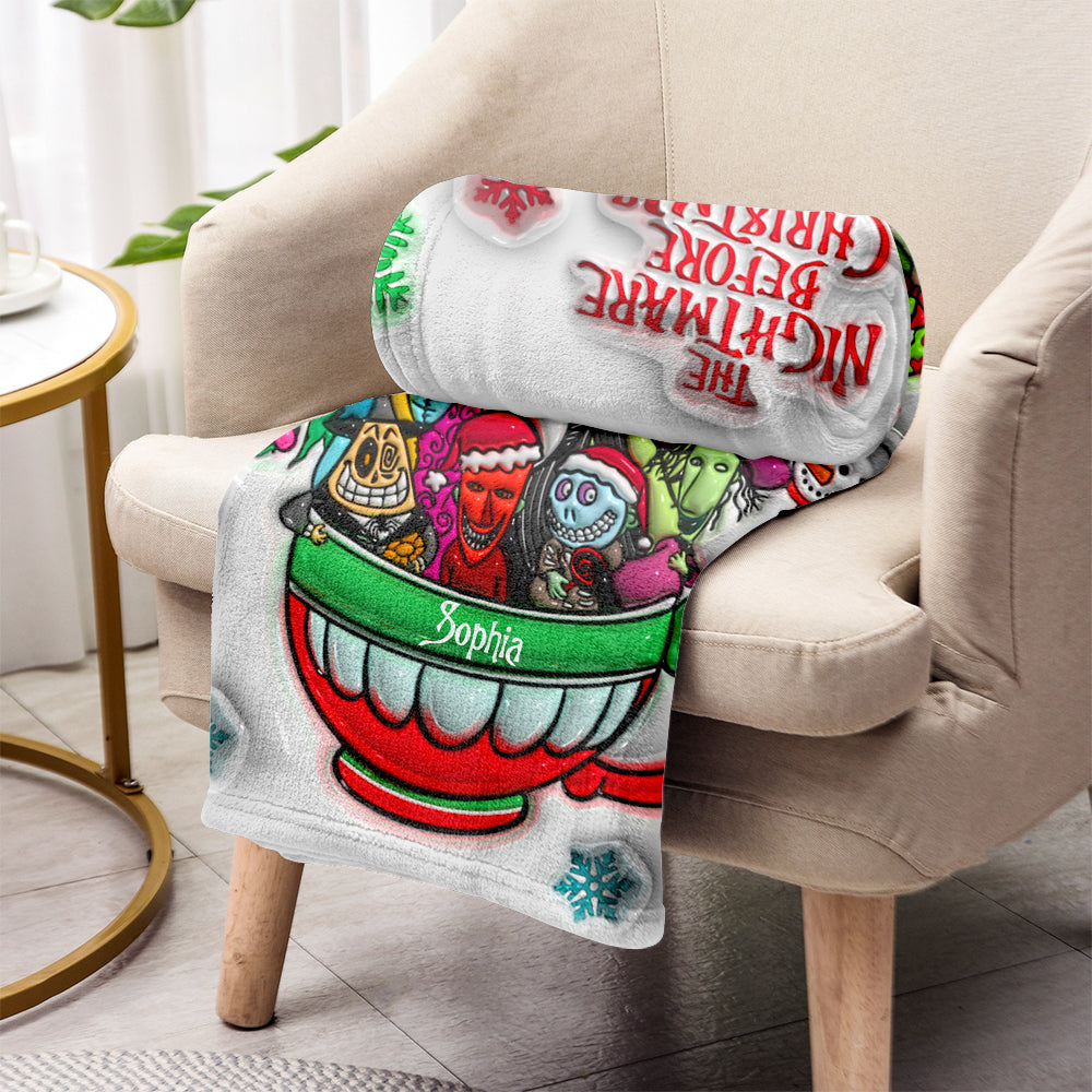 Merry Grinchmas - Personalized Nightmare Blanket