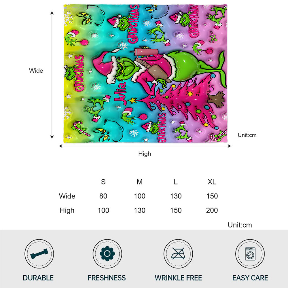 Holo Christmas - Personalized Stole Christmas Blanket