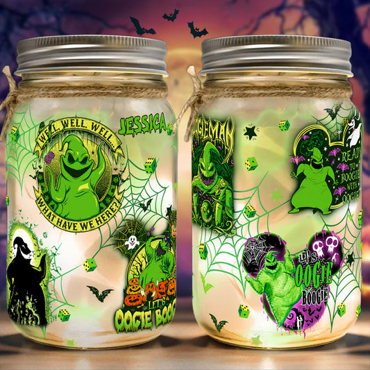 Trick Or Treat Light Oogie Boogie Bash - Personalized Mouse Mason Jar Light