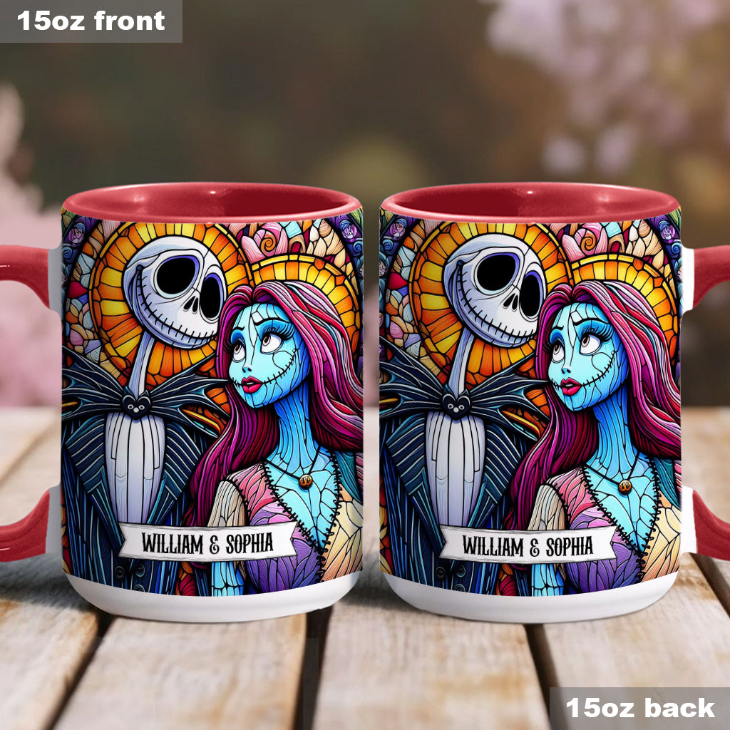 Jack And Sally - Personalized Nightmare Accent Mug
