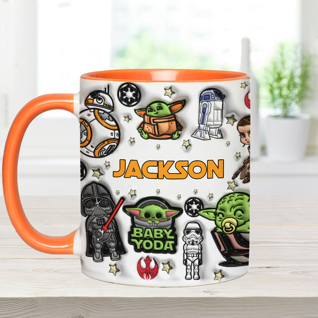 Best Coffee In The Galaxy - Personalized The Force Accent Mug
