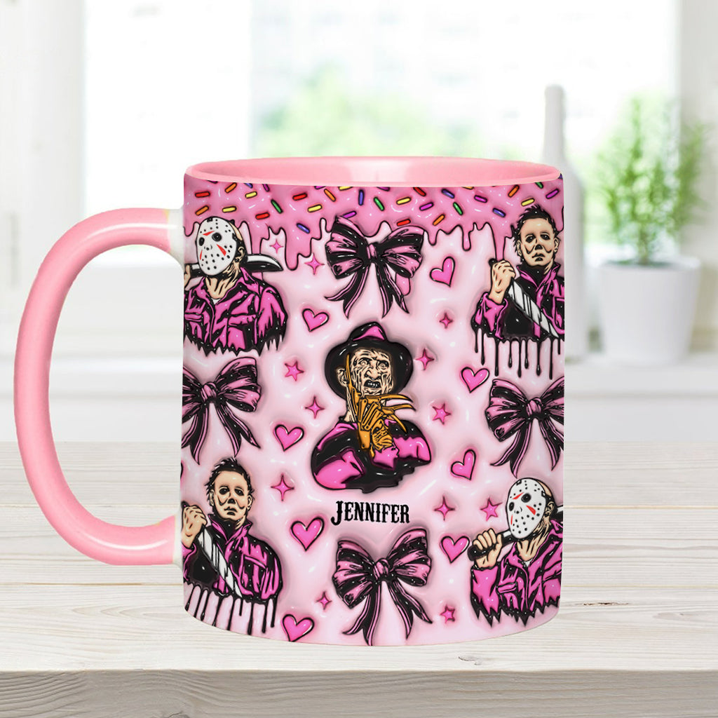 Pink Halloween Fan - Personalized Accent Mug