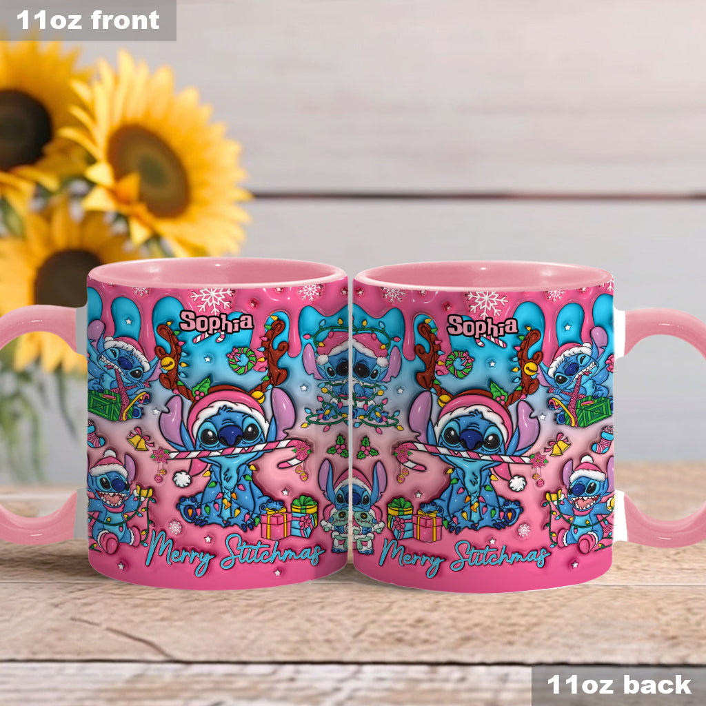 Merry Stitchmas - Personalized Ohana Accent Mug