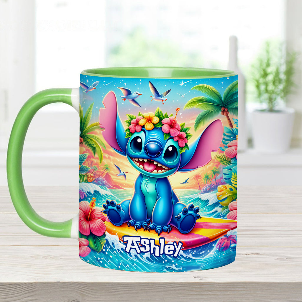 Blue Summer Hawaii - Personalized Ohana Accent Mug