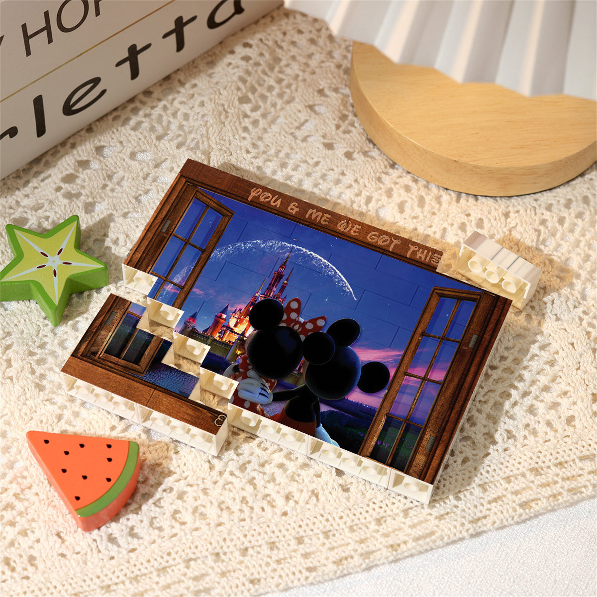 You And Me We Got This - Personalized Mouse One-sided Horizontal Rectangle Building Brick Blocks