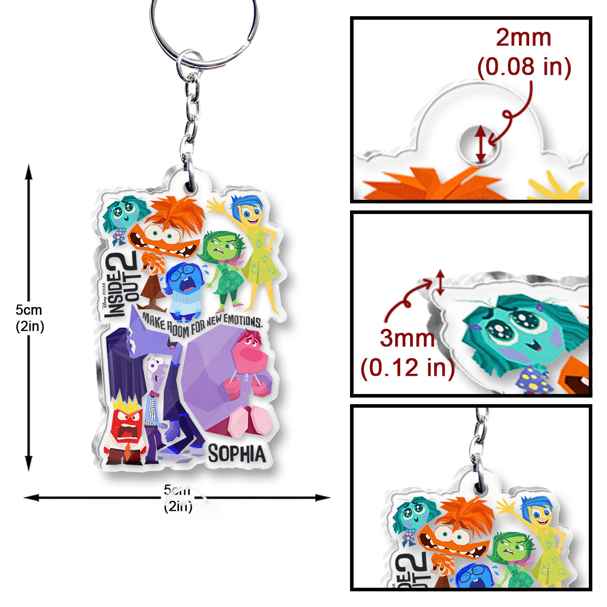Make Room For New Emotions - Personalized Custom Shaped Keychain