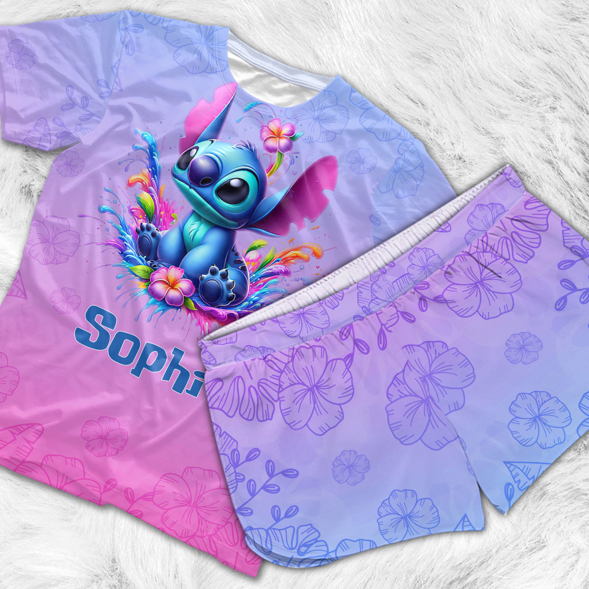 Ohana Means Family - Personalized Ohana All Over Shirt & Women Shorts
