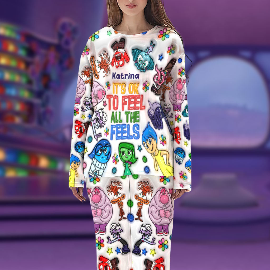 It's Ok To Feel All The Feels - Personalized Pajamas Set