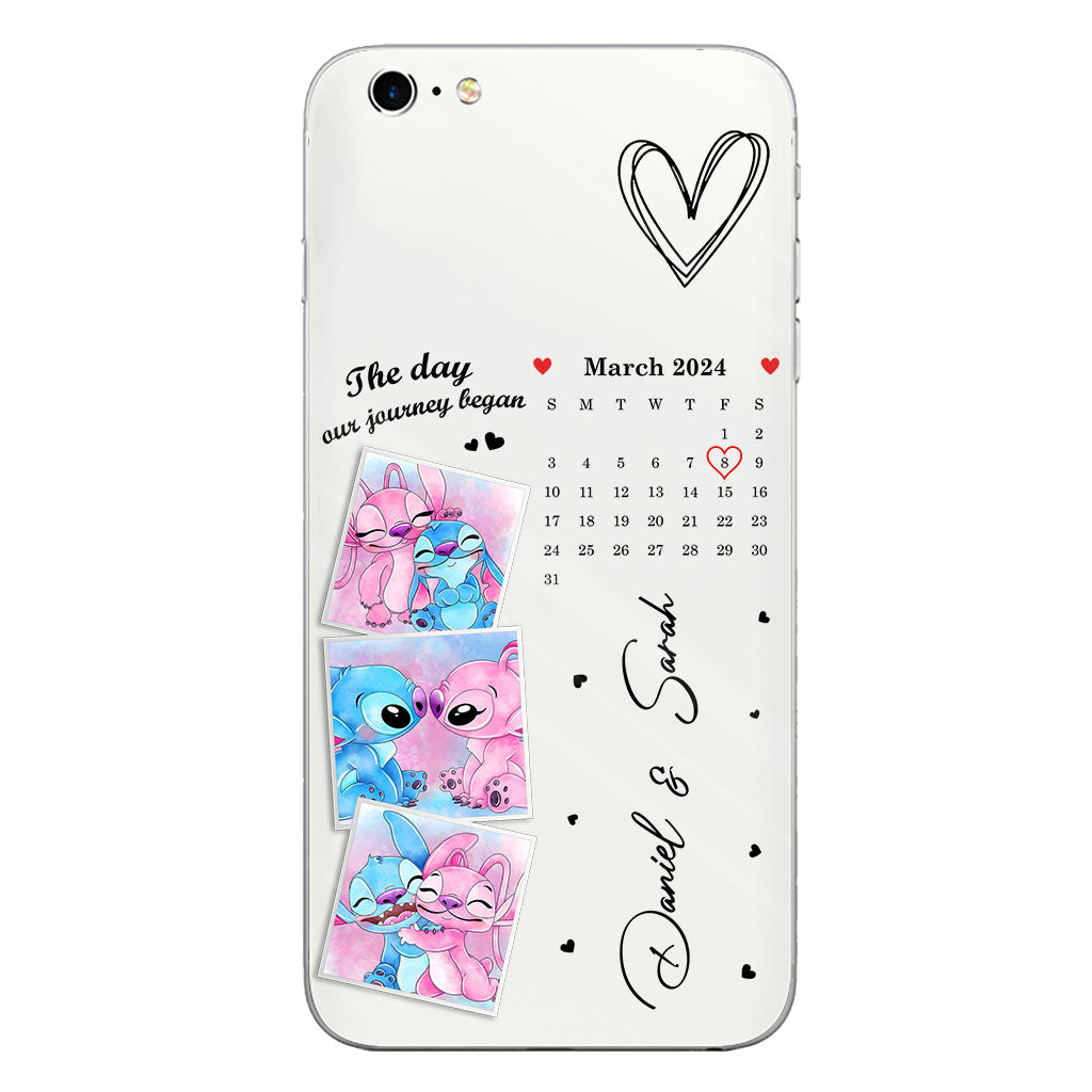 The Day Our Journey Began Ohana Calendar Custom - Personalized Ohana Clear Phone Case