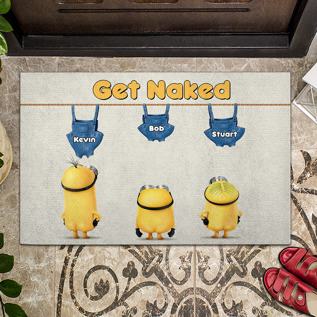 Get Naked - Personalized Doormat