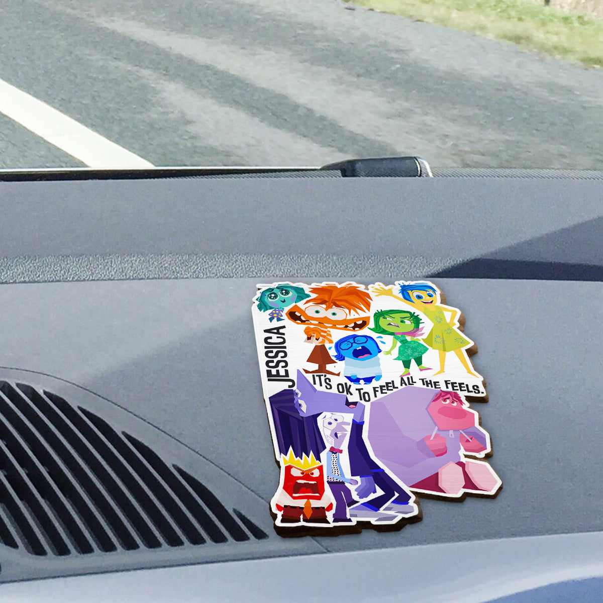 It's Ok To Feel All The Feels - Personalized Shaped Car Visor Clip