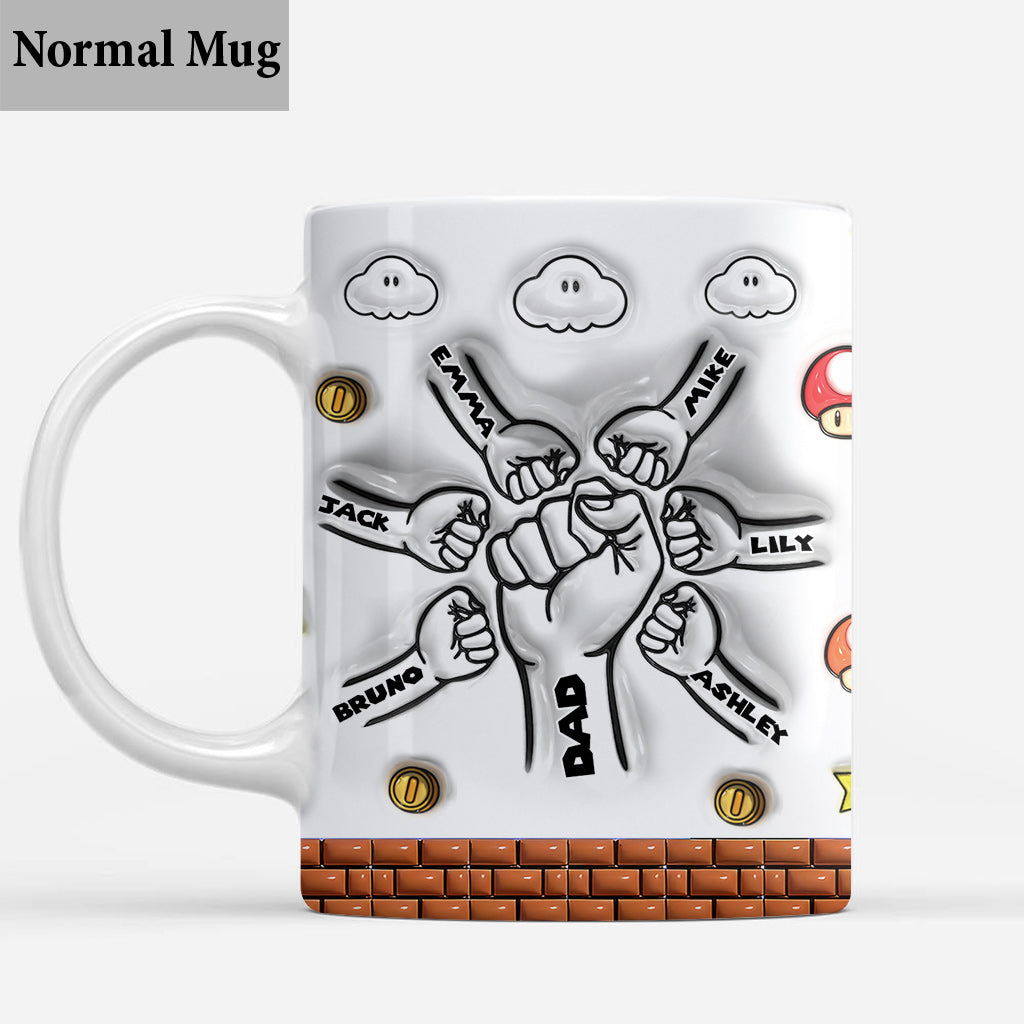 Super Daddio Mommio Baby Mushroom - Personalized Super Plumber Mug
