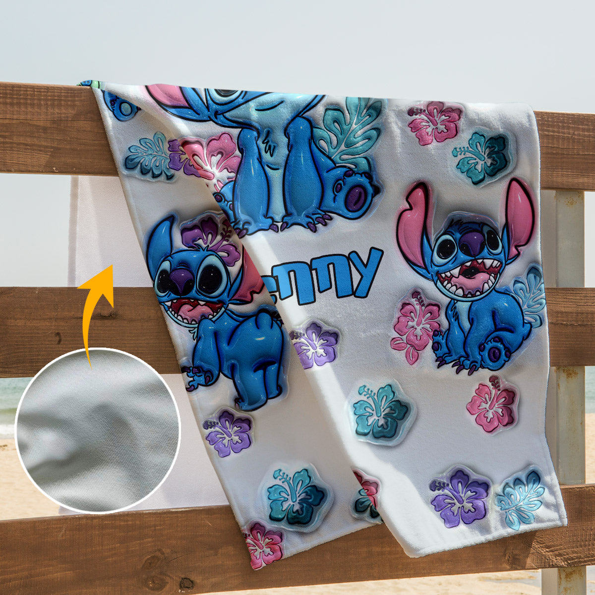 Ohana Means Family - Personalized Ohana Beach Towel