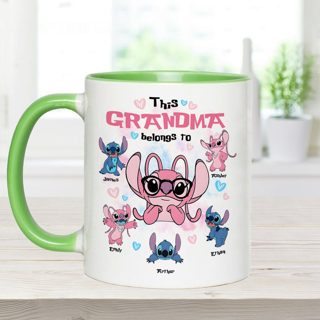 This Grandma Belongs To Custom Any Title - Personalized Mouse Accent Mug