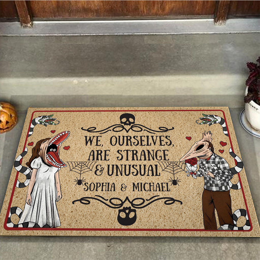 We, Ourselves, Are Strange & Unusual - Personalized Doormat