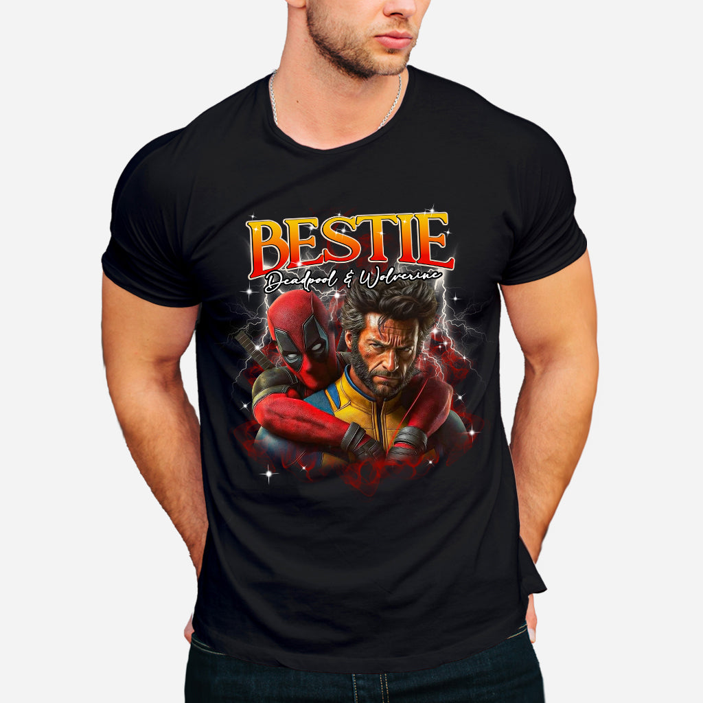 Bestie Forever 90s Vintage Bootleg Tee - Personalized The Psychopath T-shirt And Hoodie