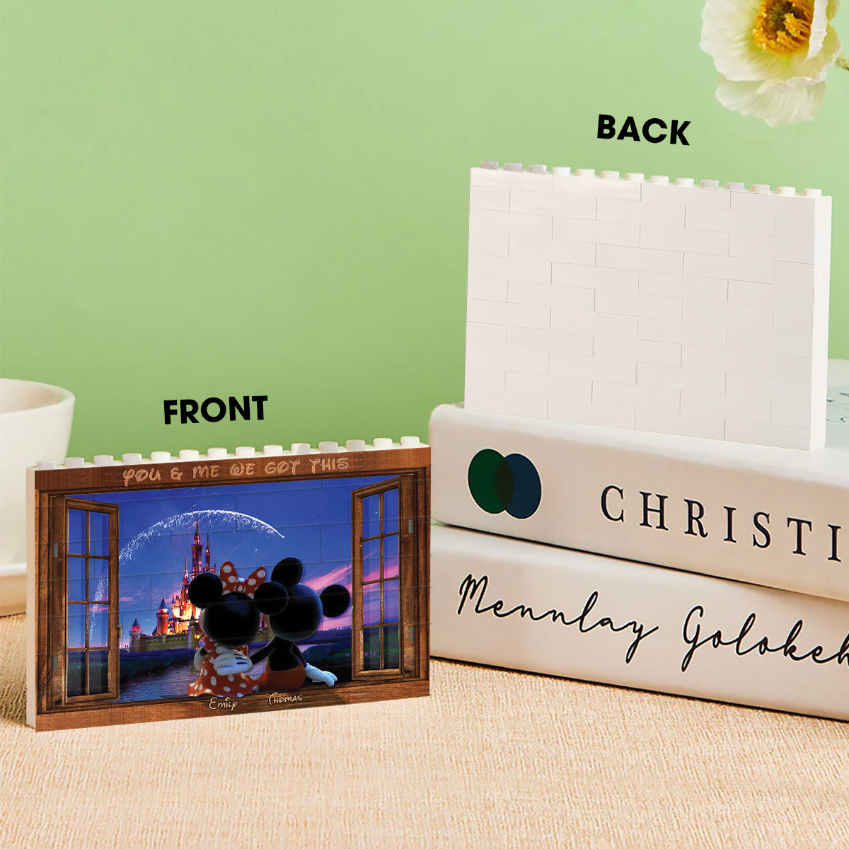 You And Me We Got This - Personalized Mouse One-sided Horizontal Rectangle Building Brick Blocks