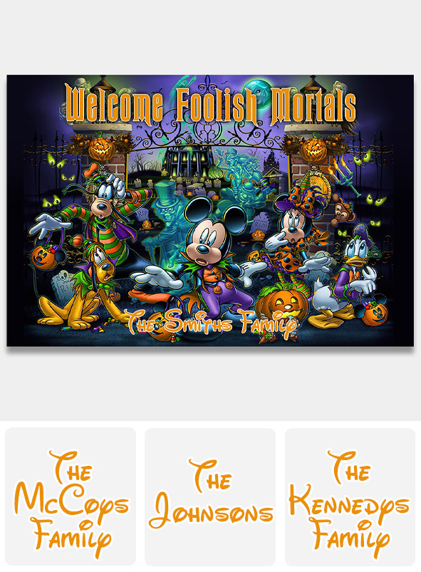 Welcome Foolish Mortals - Personalized Mouse Doormat
