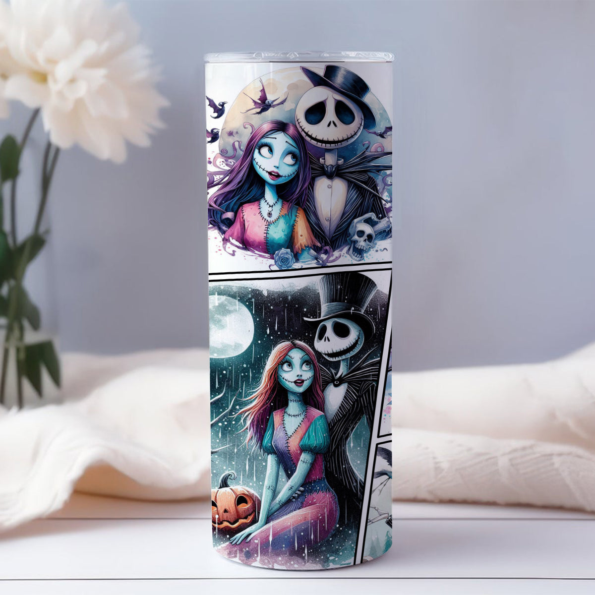 We're Simply Meant To Be - Personalized Nightmare Skinny Tumbler