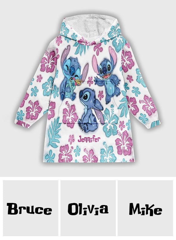 Blue Ohana - Personalized Ohana Blanket Hoodie