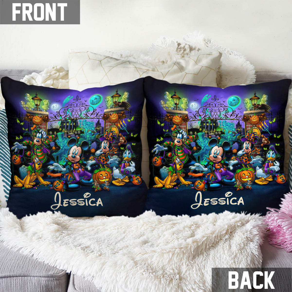 Welcome Foolish Mortals - Personalized Mouse Throw Pillow