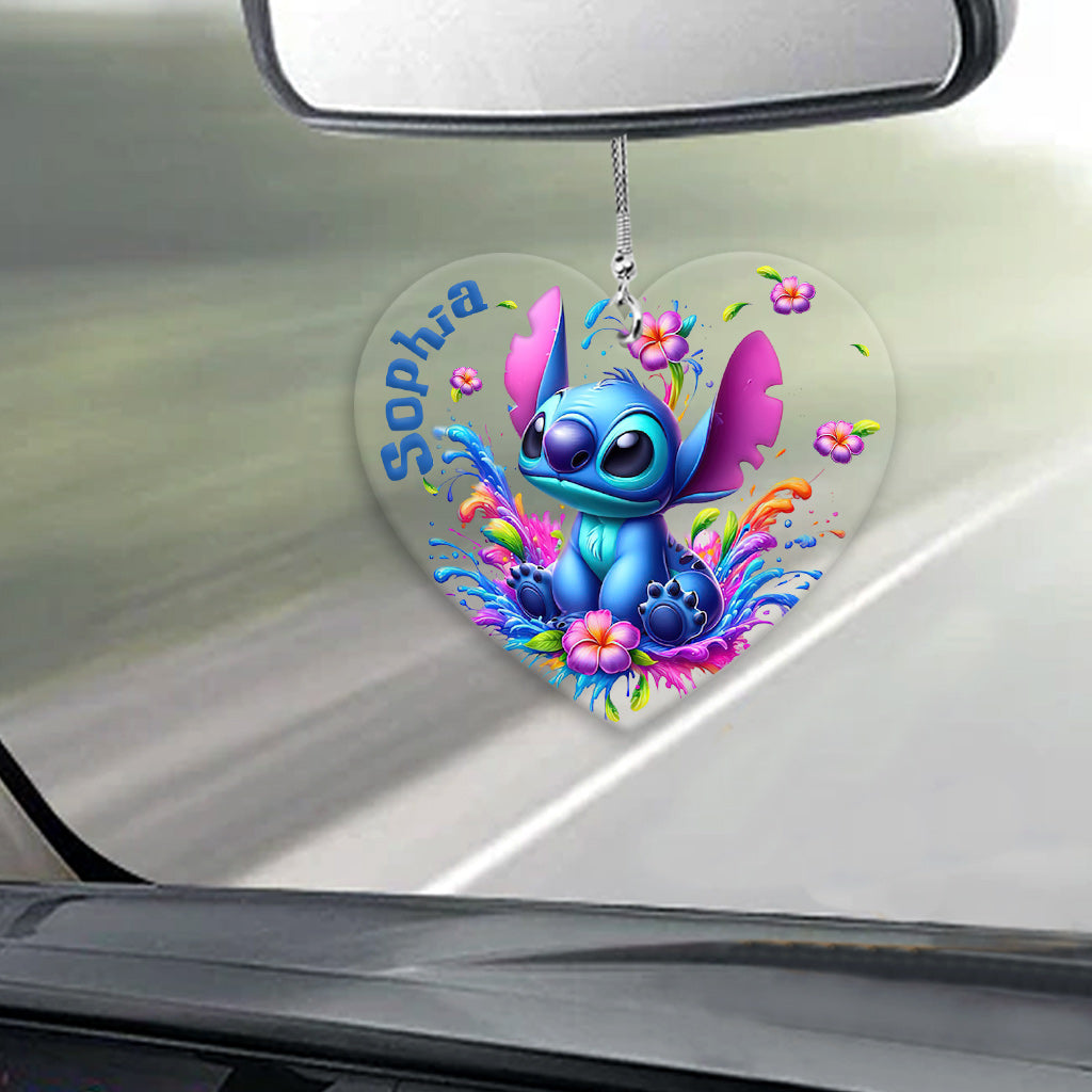 Blue Ohana - Personalized Ohana Transparent Car Ornament