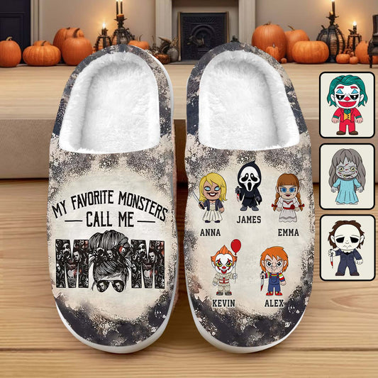 My Favorite Monsters Call Me Mom - Personalized Mother Slippers