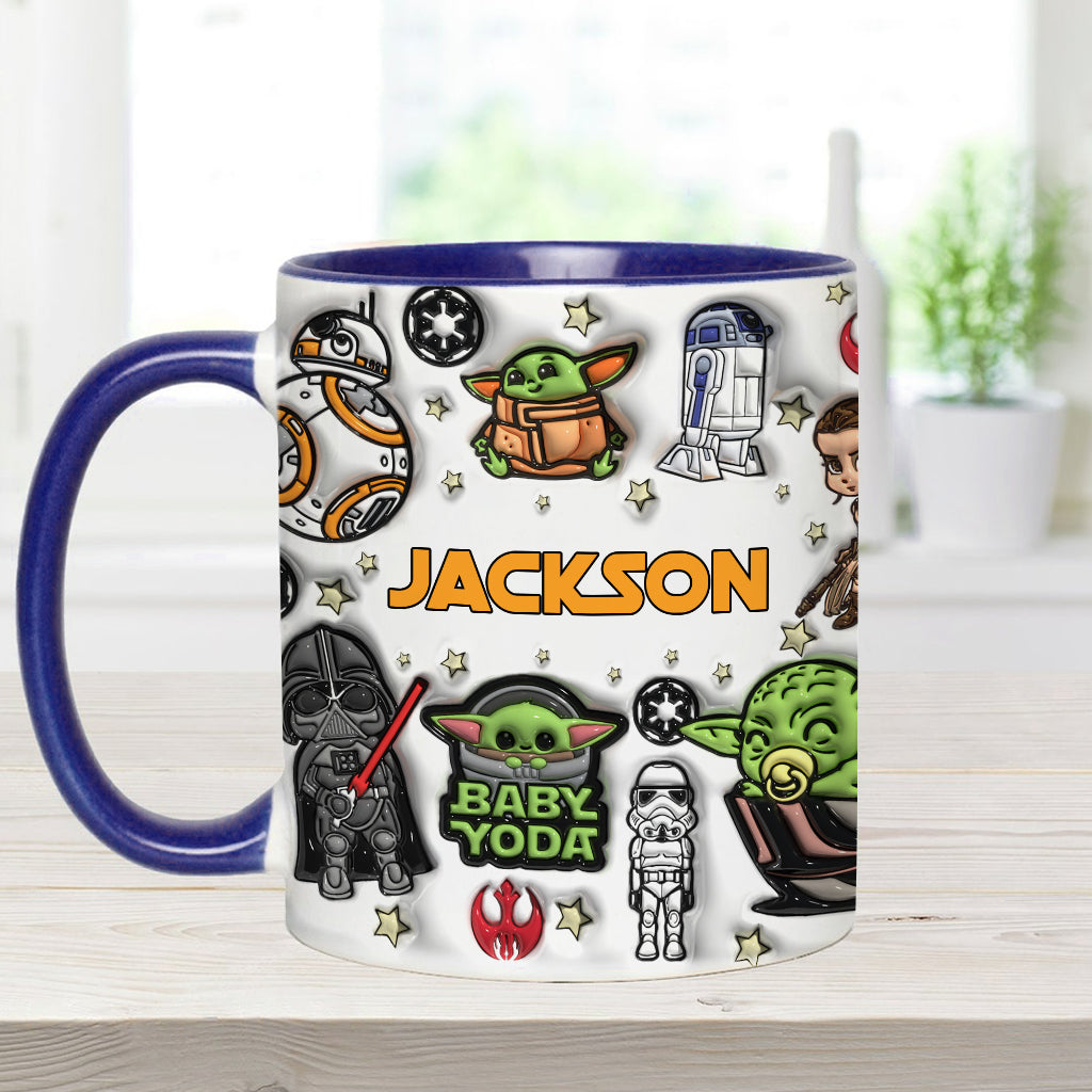 Best Coffee In The Galaxy - Personalized The Force Accent Mug