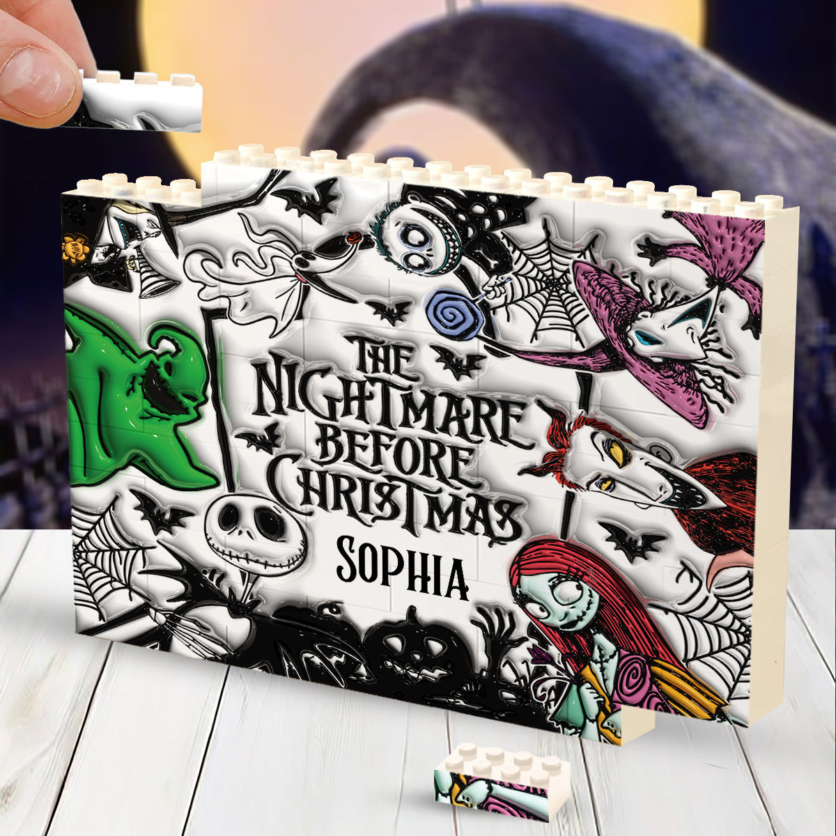 The Nightmare - Personalized Nightmare Horizontal Rectangle Building Brick Blocks Printed On Both Sides