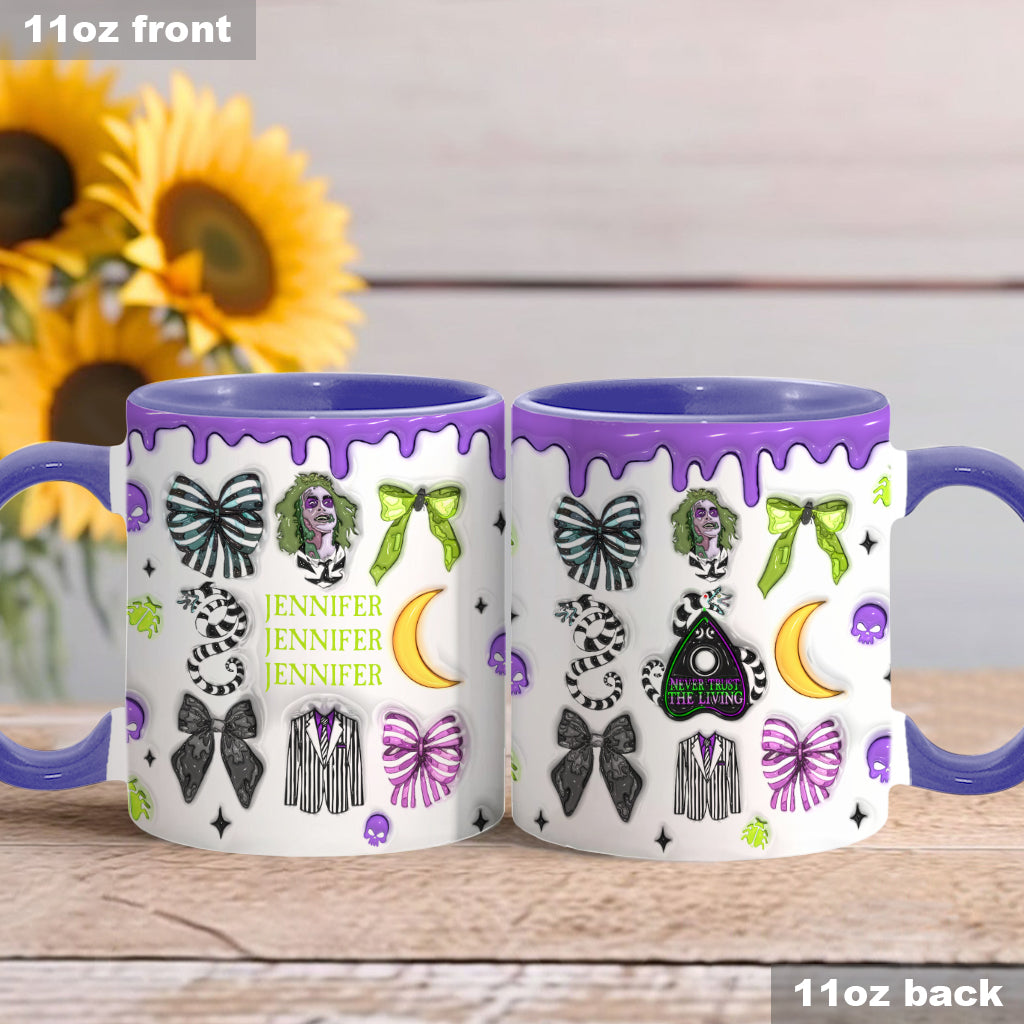 Never Trust The Living - Personalized Accent Mug