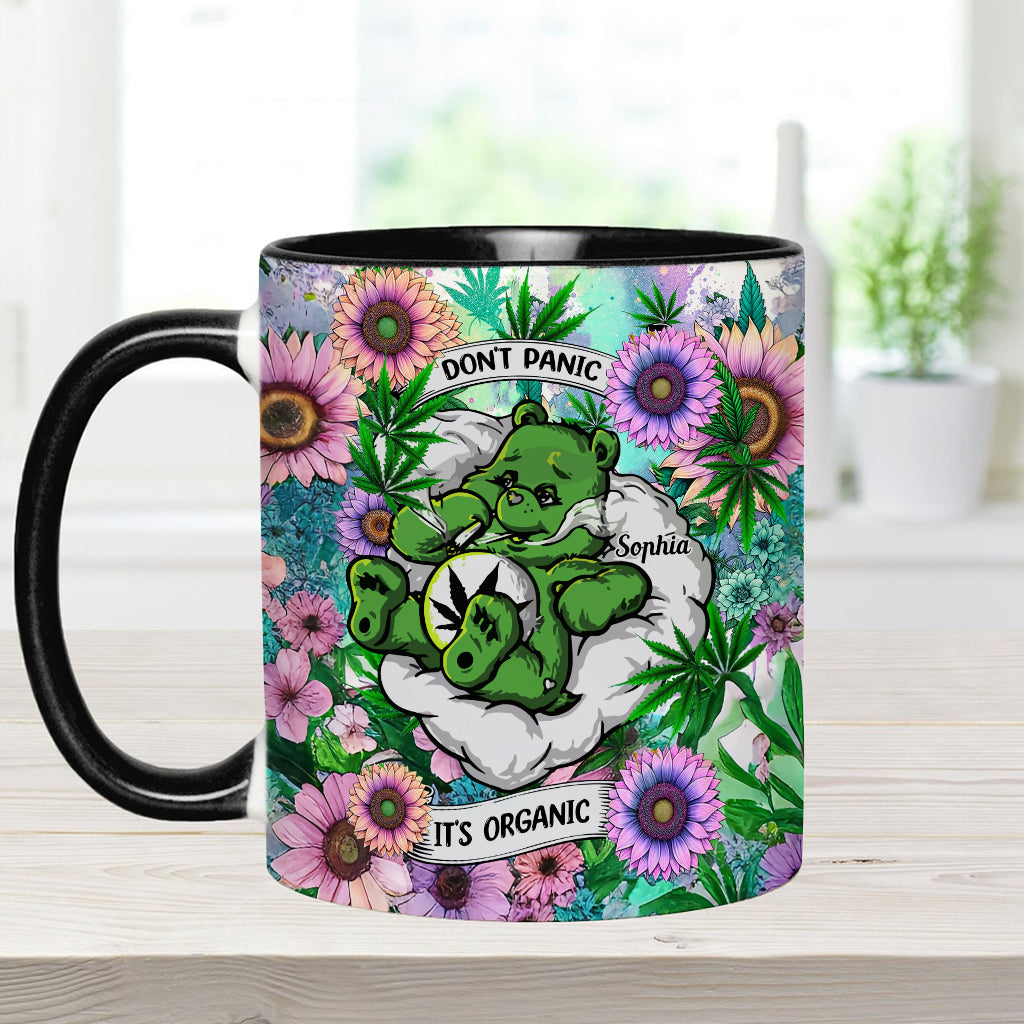 Don't Panic It's Organic - Personalized Weed Accent Mug