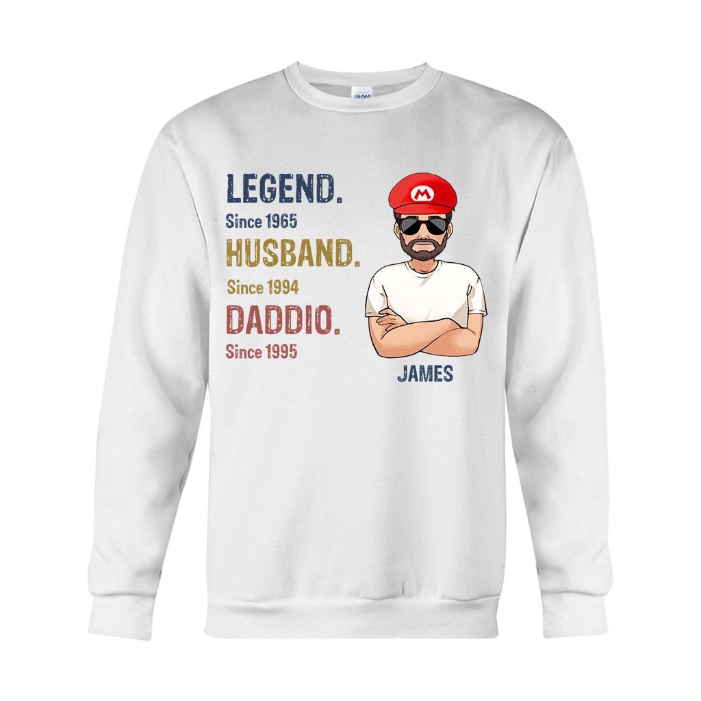 Legend Husband Daddio Poppio - Personalized Super Plumber T-shirt And Hoodie