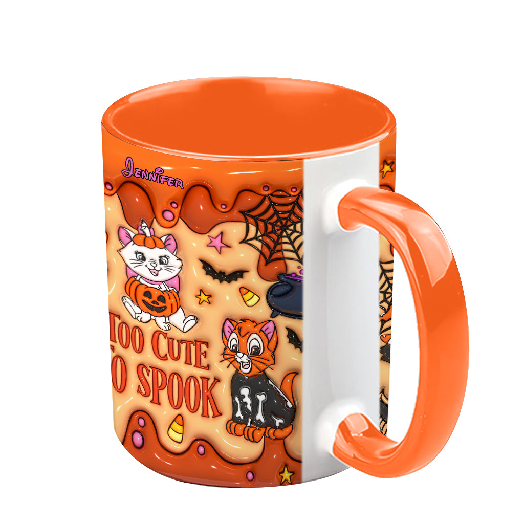 Cataholic Too Cute Too Spook - Personalized Mouse Accent Mug