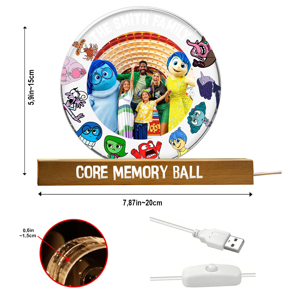 Core Memory Ball - Personalized Shaped Led Night Light