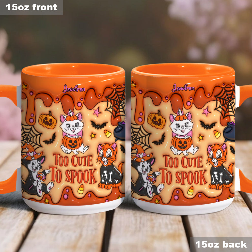 Cataholic Too Cute Too Spook - Personalized Mouse Accent Mug