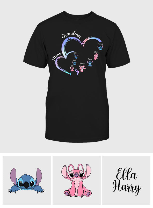 First Mom Now Grandma Alien Version - Personalized Ohana T-shirt And Hoodie