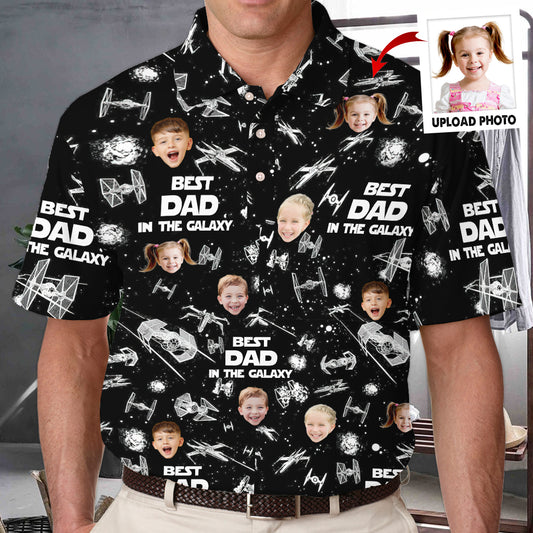 Best Dad In The Galaxy - Personalized The Force Polo Shirt