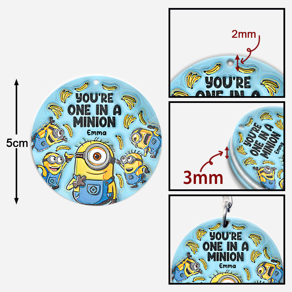 One In A Minion - Personalized Keychain