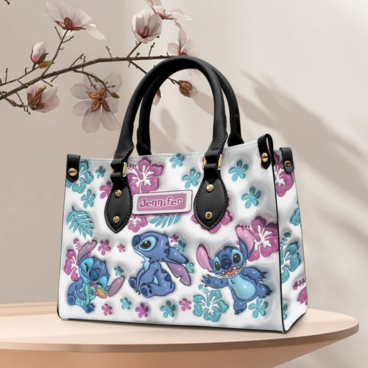 Blue Ohana - Personalized Ohana Leather Handbag