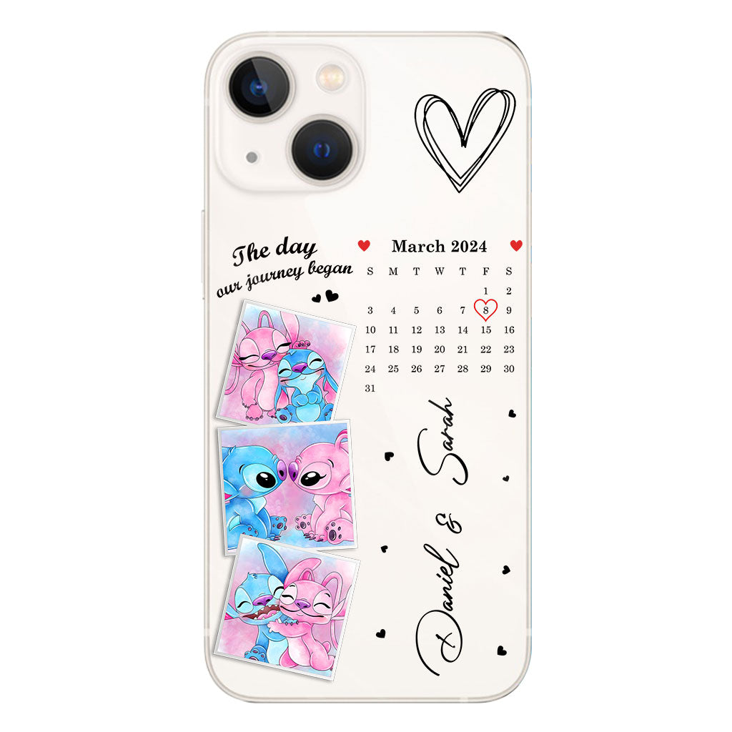The Day Our Journey Began Ohana Calendar Custom - Personalized Ohana Clear Phone Case