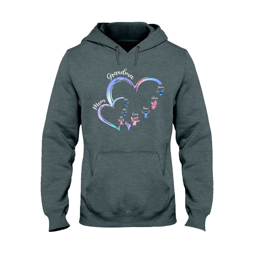First Mom Now Grandma Alien Version - Personalized Ohana T-shirt And Hoodie